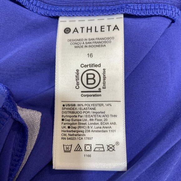 NEW Athleta Brooklyn  Ankle Pants Size 16 Purple Pull On Lightweight Stretch NWT - Picture 7 of 8